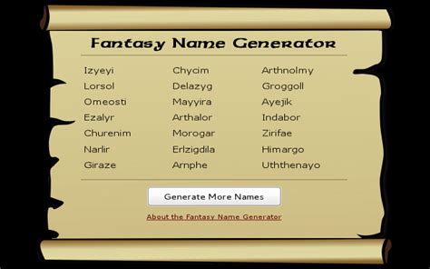 fantasynamegenerators|random mystic name generator.